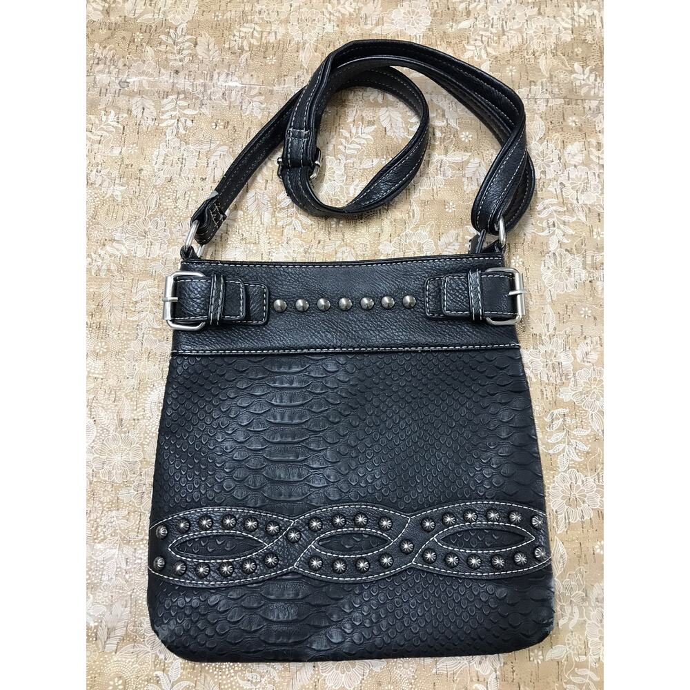 Western Boho Handbag Gold Studded Fish scale Rockstar Aesthetic Crossbody Bag